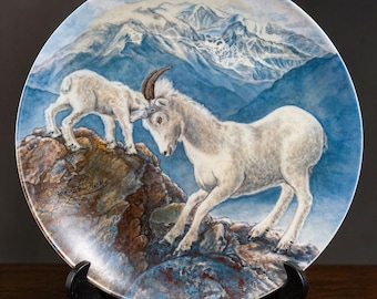 Knowles A Gentle Persuasion Plate Yin Rei Hicks Mountain Goat Wildlife