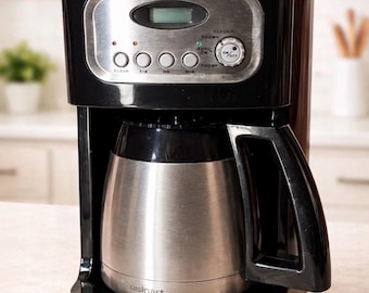 Cuisinart 12-Cup Programmable Thermal Coffee Maker Stainless Carafe Black Tested