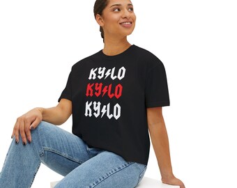 Kylo Bolt Oversized Boxy Tee | Dark Side Lightning Graphic