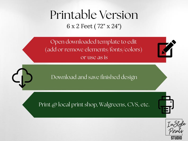 Christmas Cookie Exchange Banner Template | 5x3 DIY Projector Backdrop ...