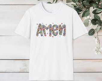 Maglietta grafica Amen: abbigliamento ispiratore della fede