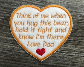 Oso de peluche con parche de memoria personalizado
