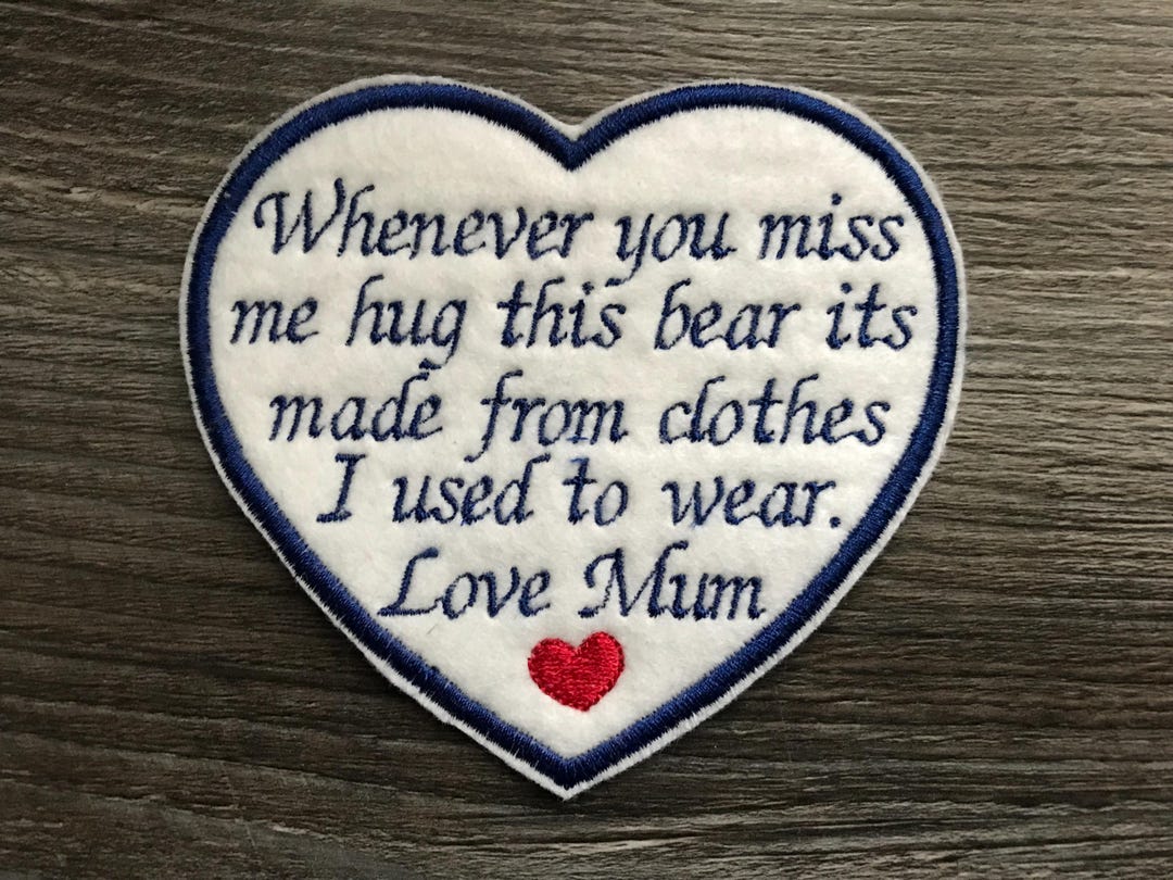 Personalised Memory Patch Bear - Etsy