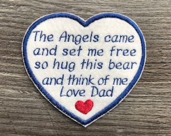 Oso de peluche con parche de memoria personalizado