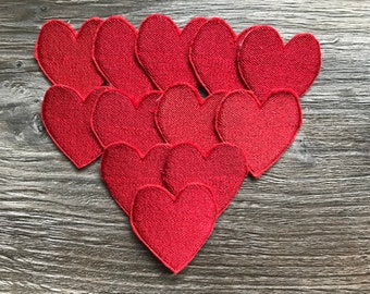 Red Love Heart Embroidery Patch Iron or Sew on  Clothing Clothes Jacket Coat Sweatshirt Shirt Bag hat Jeans Cap Rucksack