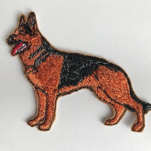 German Shepherd Alsatian Dog Patch Embroidery Iron or Sew on Clothing Clothes Jacket Coat Sweatshirt  Shirt Jeans Bag Rucksack