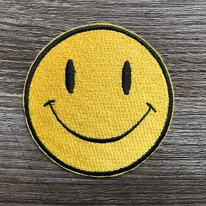 Smiley Face Tongue Crazy Happy Faces Large Embroidery Patch Iron or Sew ...