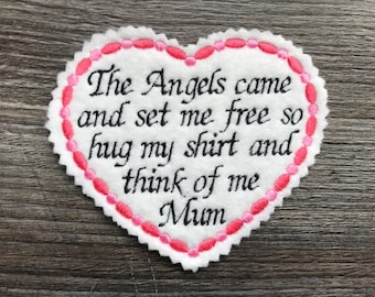 Personalised memory patch cushion bear