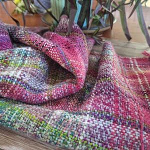 SLY PINKS - Handspun Handwoven Artisan Scarf