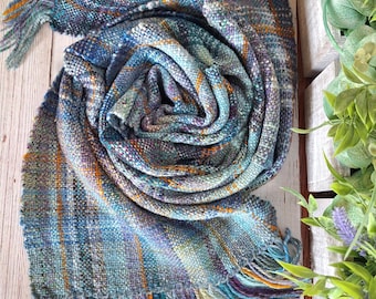 STONEWASHED OPALS - One of a Kind Scarf, With Drape, Texture and Soul