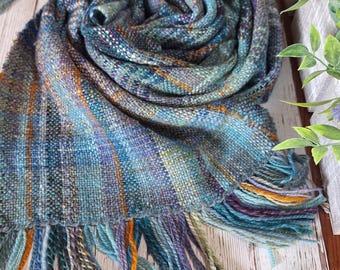 STONEWASHED OPALS - One of a Kind Scarf, With Drape, Texture and Soul