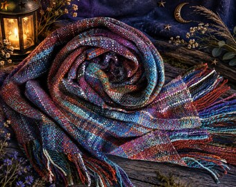 STARGAZING , Slow Fashion, Artisan Handwoven Scarf