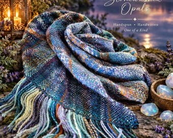 STONEWASHED OPALS - One of a Kind Scarf, With Drape, Texture and Soul
