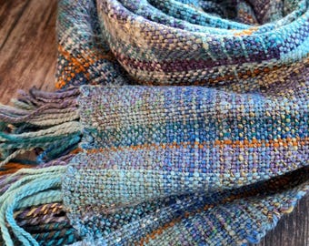 STONEWASHED OPALS - One of a Kind Scarf, With Drape, Texture and Soul