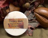 Hand Crafted Mens Honey Oak Shower Shave Shampoo Round Bar Soap Fall Gift Vanilla Cedar Vegan