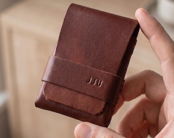 Business Card Holder, Minimalist Leather Wallet, EDC Leather Wallet, Credit Card Holder, Slim Leather Wallet, Leather Card Holder