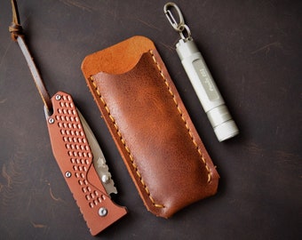 Pocket Knife Sheath, EDC Pouch, EDC Gear, Leather Knife Sheath, Knife Case, Knife Slip, Knife Pouch, EDC Pocket Organizer, Benchmade Proper