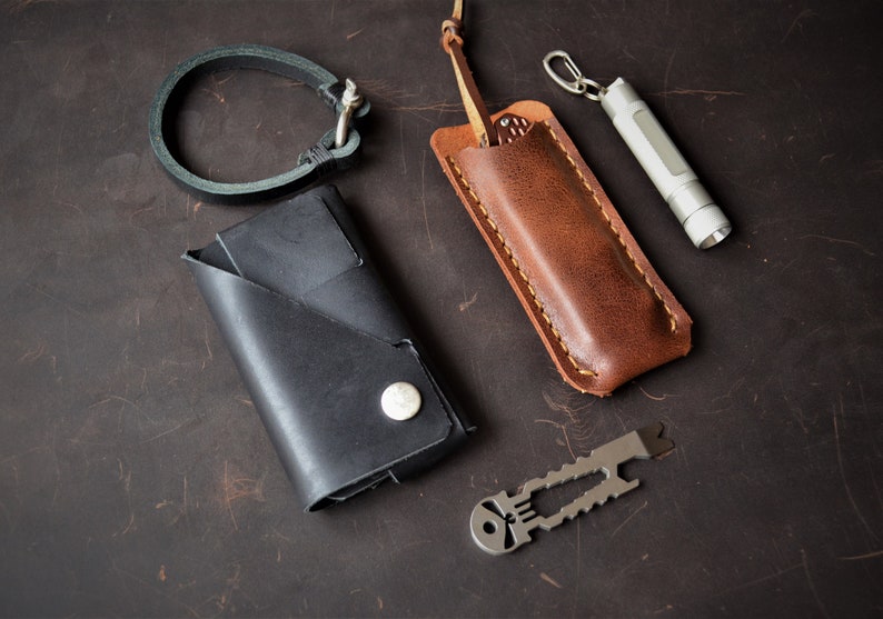 Pocket Knife Sheath, EDC Pouch, EDC Gear, Leather Knife Sheath, Knife Case, Knife Slip, Knife Pouch, EDC Pocket Organizer, Benchmade Proper image 7