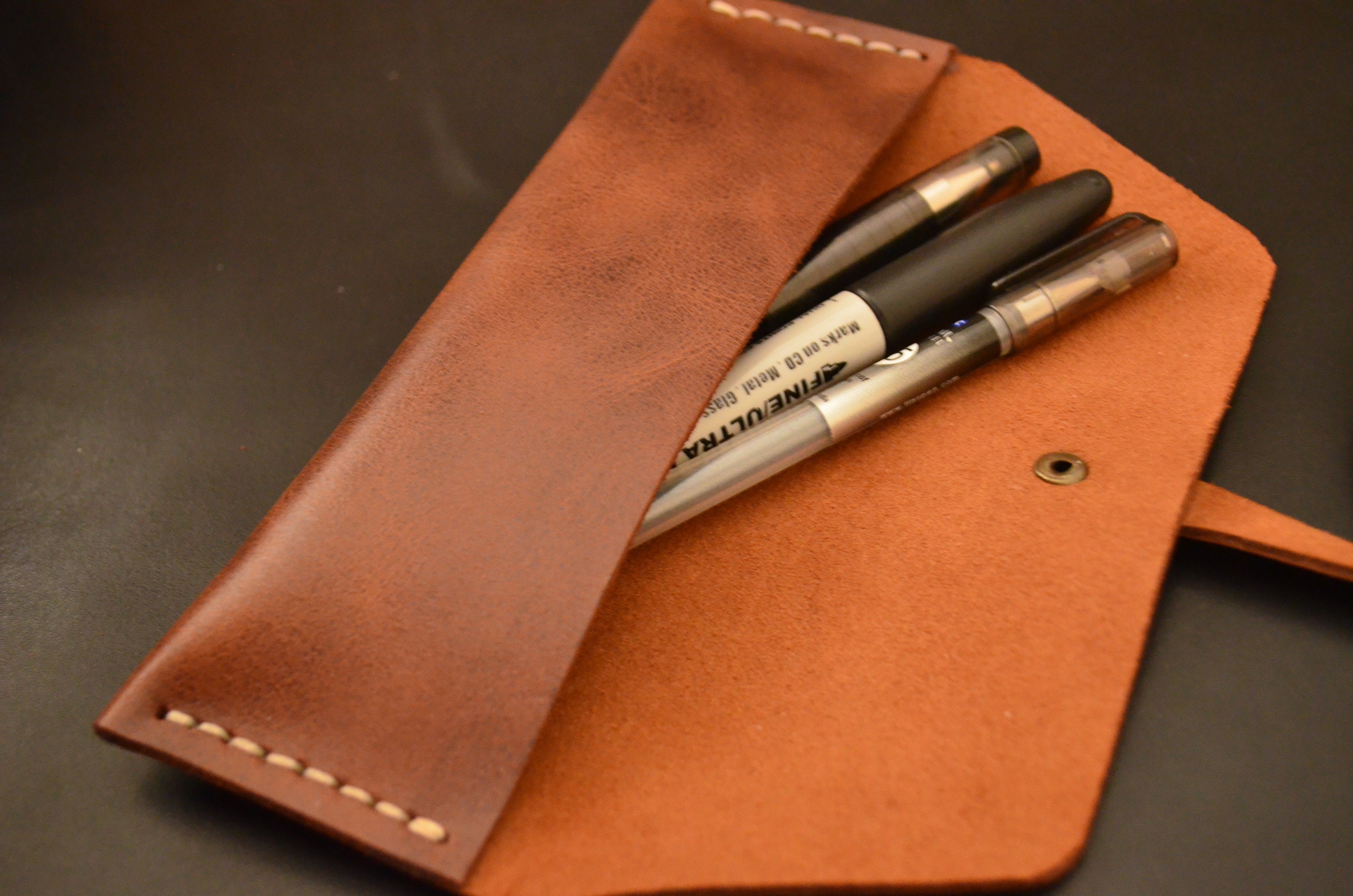 Pencil Holder Leather Pencil Case Pencil Roll Pencil Pouch Etsy