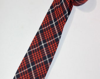 vintage 1980's -Andhurst- Men's neck tie. 'New Old Stock'. Wool / Cotton blend flannel. Tartan style plaid. 3 1/4" wide. 2 available...