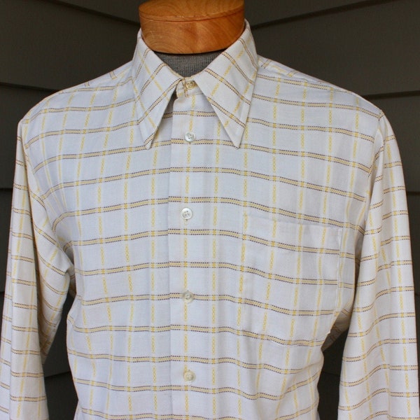 70s Big Collar Shirt - Etsy