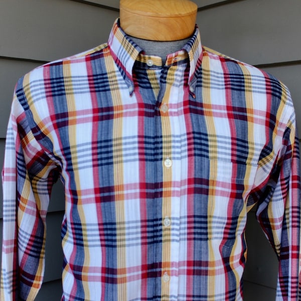 60s Madras Shirt - Etsy