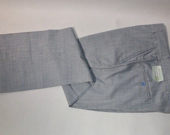 vintage 1970's -Palm Beach- Men's Tattersall pants. 'New Old Stock' 100% Dacron poly woven. Flat front - Flared leg. 37" Waist x 31" Inseam