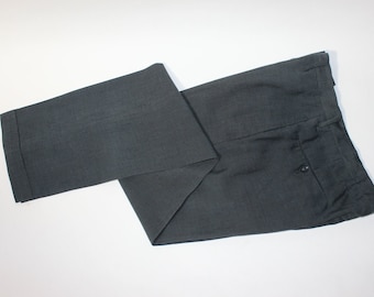 vintage 1960&#39;s -no label- Men&#39;s sharkskin suit pants. Possibly &#39;NeW&#39;. Slate Blue & Black. Flat front - Drop loop - narrow leg. 32&quot; Waist