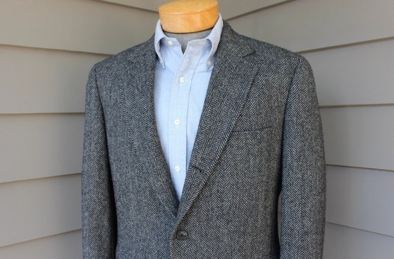 Manteau de sport homme Brooks Brothers gris laine vitre plaid blazer 40 R 