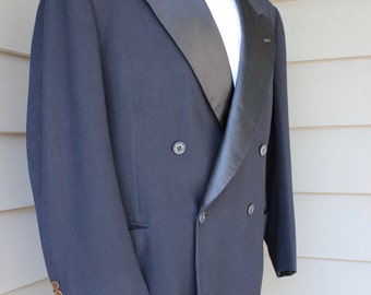 Vintage 1950's Men's Double Breasted Tuxedo Jacket. Bold