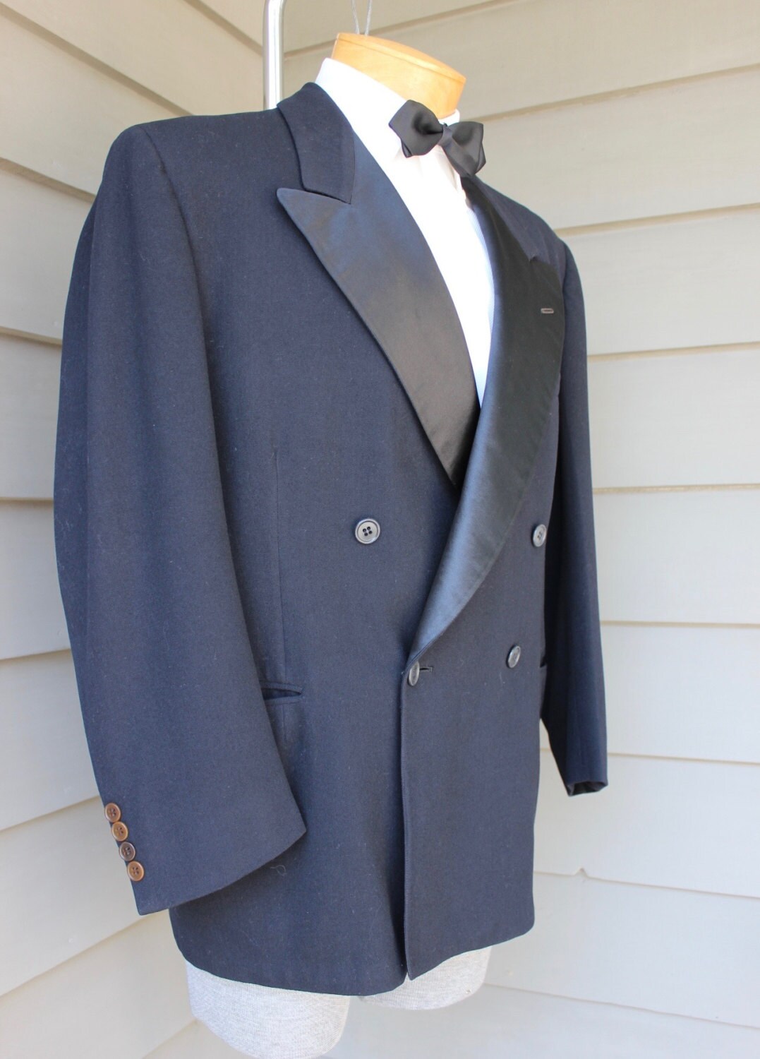 Vintage 1950's Men's Double Breasted Tuxedo Jacket. Bold