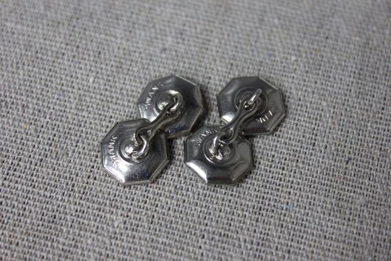 vintage Art Deco era Cuff Links. Octogon - Double… - image 2