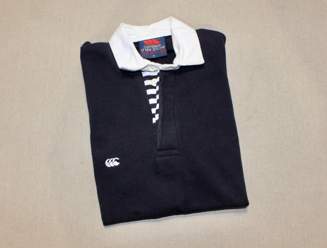 Maillot De Rugby Vintage Nouvelle-Zélande All Blacks Années 1990 - Canterbury - Taille L - Occasion Très Bon état