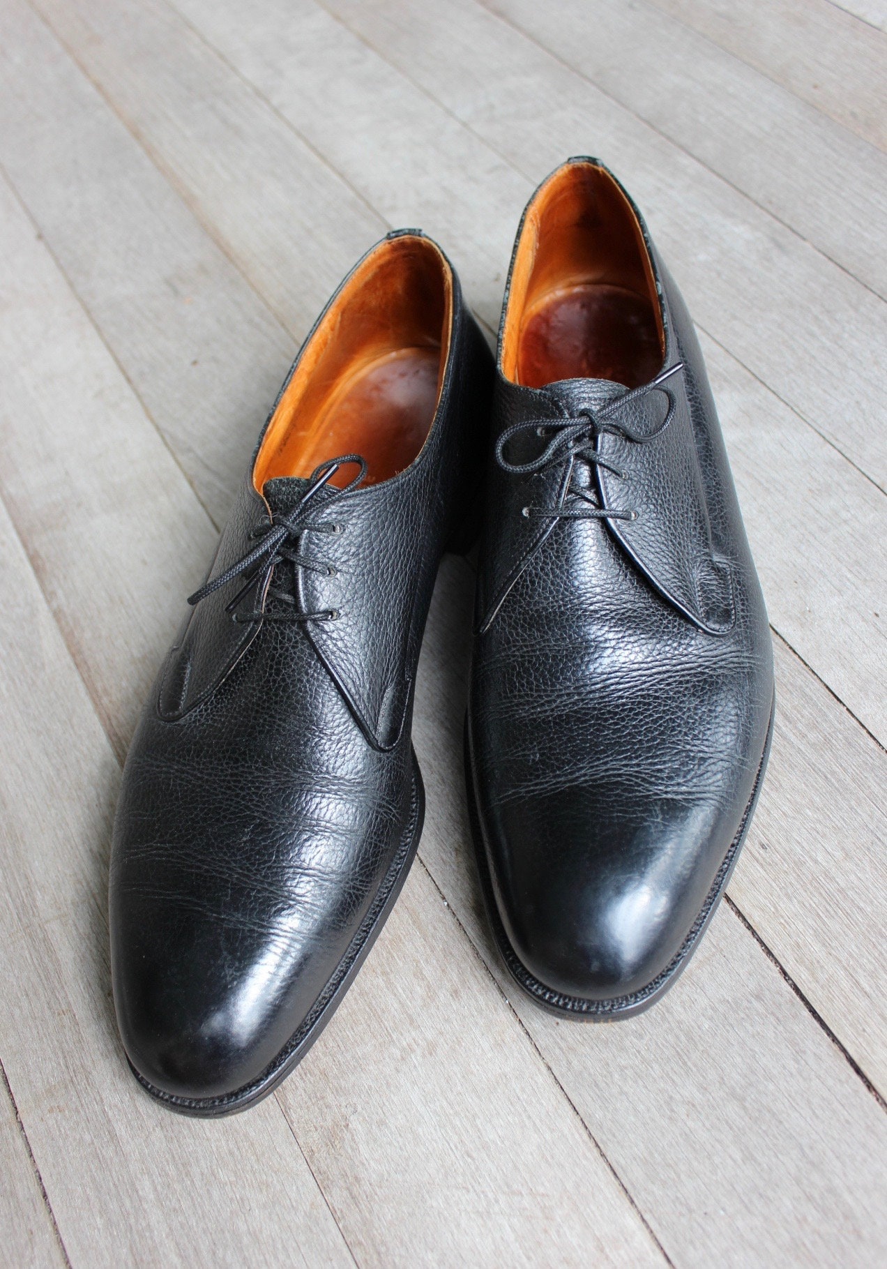 Vintage 1960's -alan Mcafee- Men's Plain Toe Blucher. 3 Eyelet