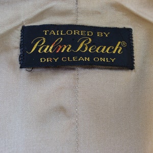 vintage années 1970 Palm Beach Manteau taille homme / gilet. Couleur camel Flanelle de laine. Petit Moyen 40 ish image 4