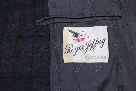 vintage 1960's -Roger Jeffrey- Men's Flannel sack… - image 5