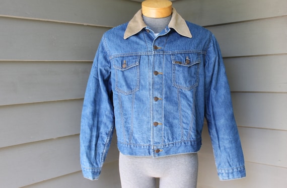 Vintage 1960's -roebucks- Men's Denim Jacket. Two Pocket