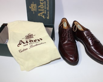 newer vintage -Alden- shoes Men's Norwegian HS split toe blucher. Model 964 - Burgandy calf. US Size 10 D