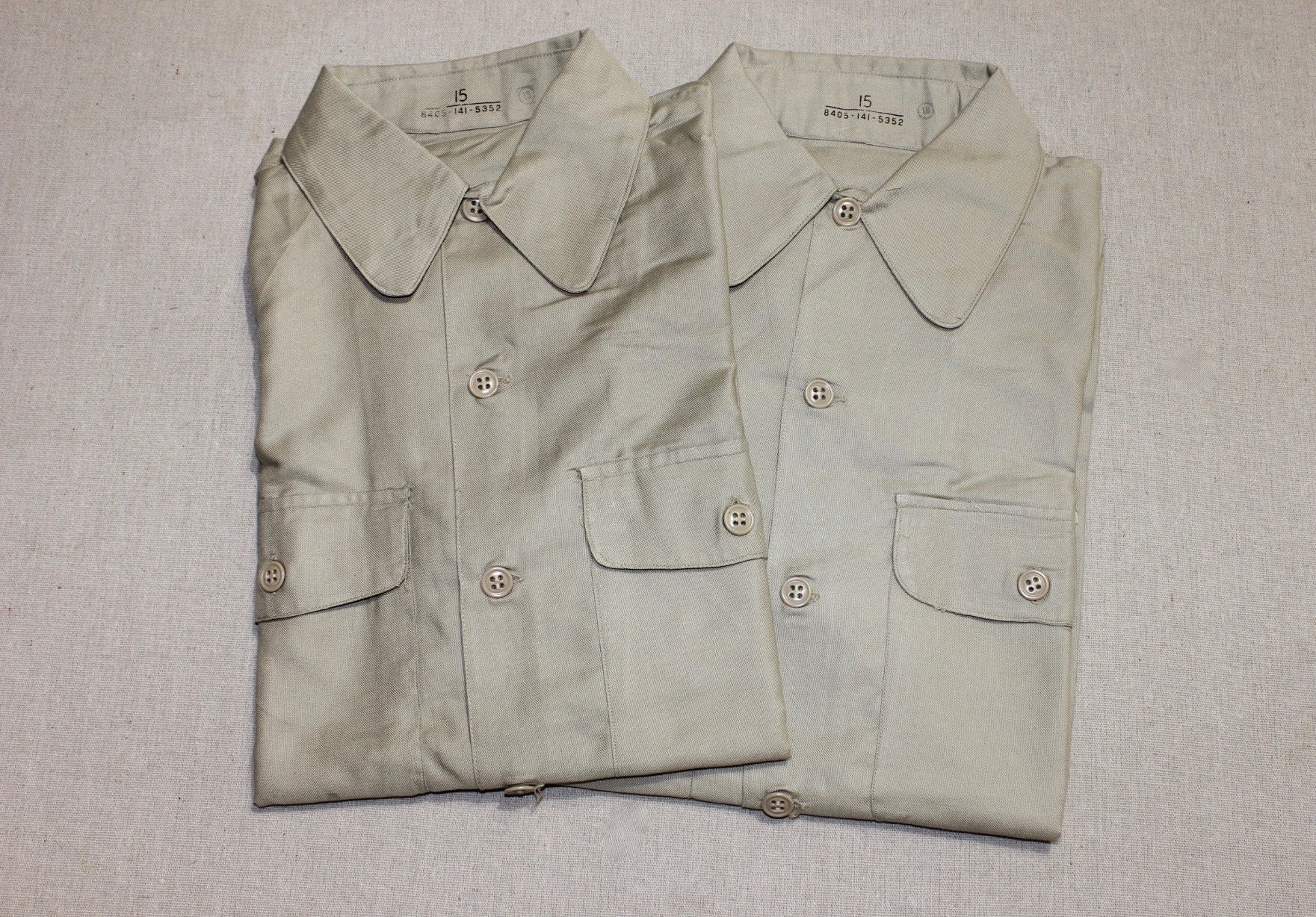 【THE MOZZ】Kiyu Training Short Sleeve Vintage 1950's / Post Korean War Era Men's USAF Tropical