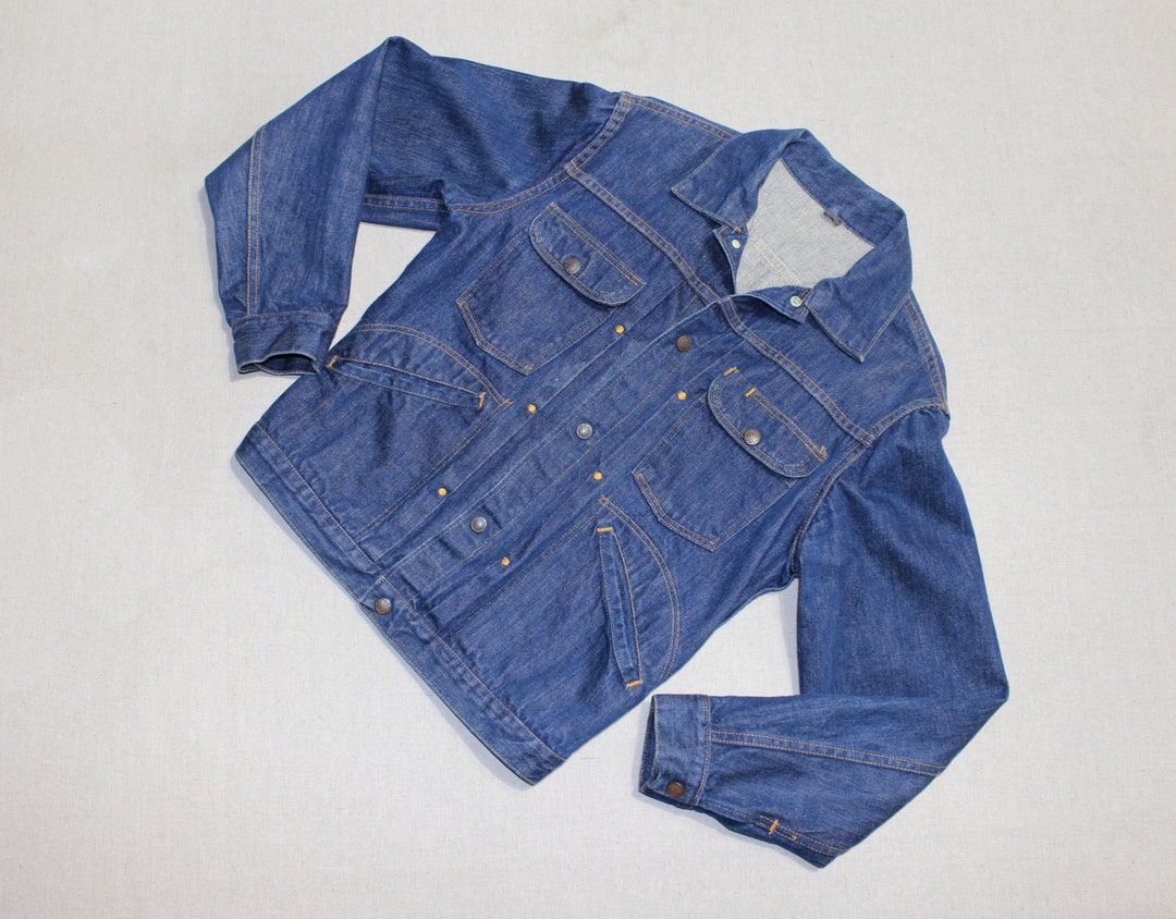 Vintage 1960's -wrangler- 8MZ Inspired Denim Jacket. Gold