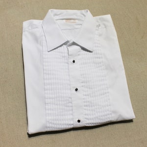pleated front short sleeve dress shirt men white Pleated White Formal Shirt for Men