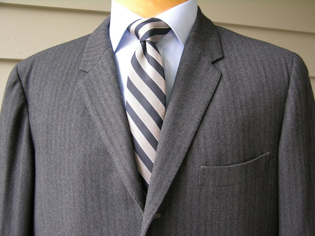 スーツ Late 50s style herringbone stripes Striped Herringbone Suit Jacket