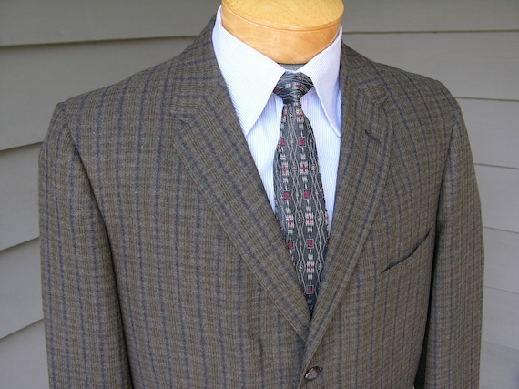 vintage early 1960's Men's Flannel sport coat by … - image 1