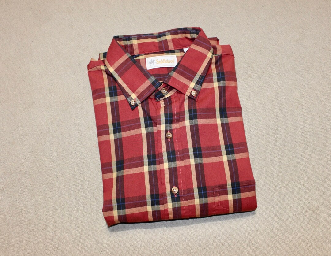 Vintage 70's - 80's -saddlebred- Men's Button-down Collar, Long Sleeve ...