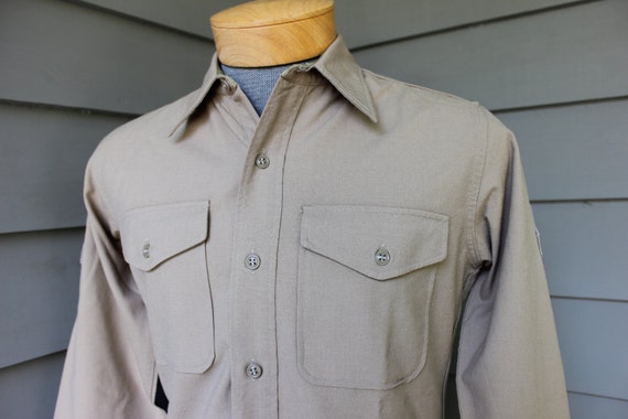 vintage 1950's Korean War era USMC shirt. Tropica… - image 1