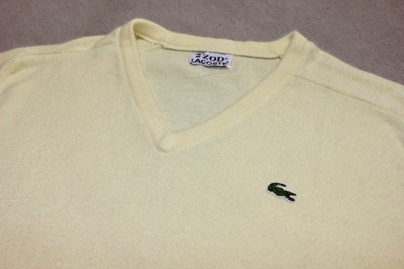 Vintage IZOD / Lacoste V-neck Saddle Etsy