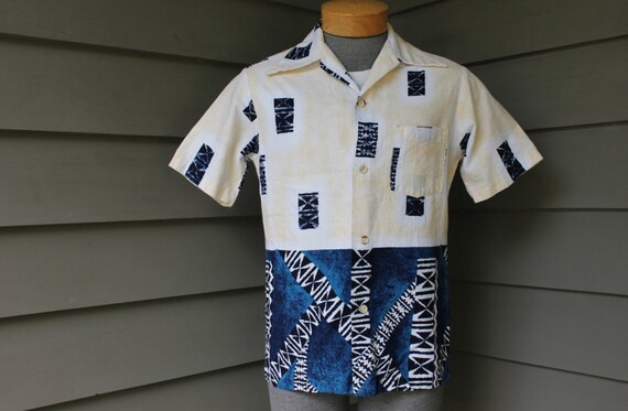 vintage 1970's -Penneys- Men's Hawaiian shirt. Ge… - image 4