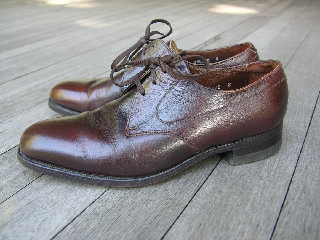 Vintage Florsheim Plain-Toe Derby Shoes | Burgundy Veal | 1970s | Men’s 13 B s-l400.jpg main image 3