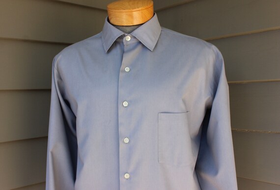 penneys mens dress shirts Vintage 1960's -penneys 'towncraft'- Men's Long Sleeve Dress Shirt. Spread  Collar - French Cuffs. Solid Gray. Extra Large 17 X 32