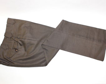 vintage 1950's -EP-RO 'Denver'- Men's Western pants. Hollywood waist - Flat front - boot leg. Bronze Olive Black sharkskin. 38 Waist